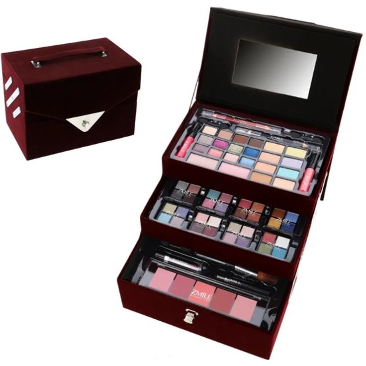 Zmile Cosmetics Augen Make-up Schminkkoffer Beauty Case Velvety Set 74-teilig – Bild 1