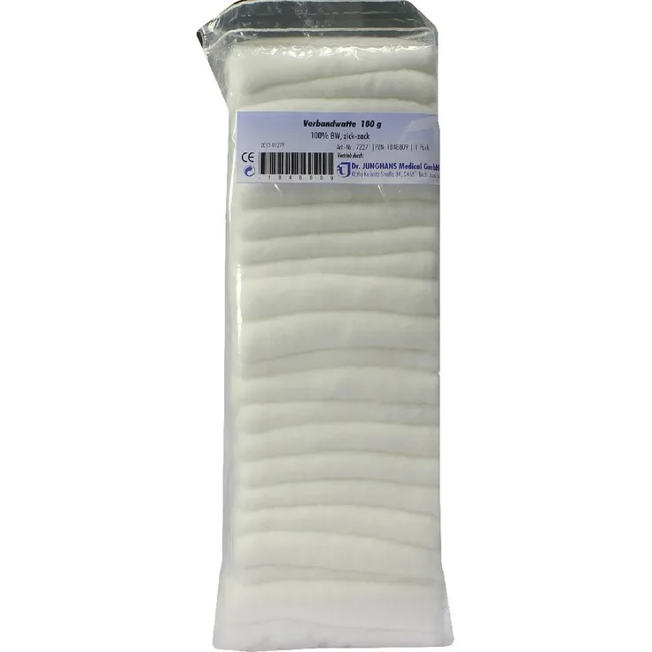 Dr. Junghans Medical Verbandwatte 100% Baumwolle Zickzack