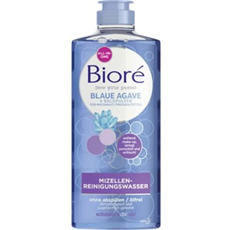 Biore Pflege Gesichtspflege Blaue Agave + Backpulver Mizellen-Reinigungswasser 300 ml
