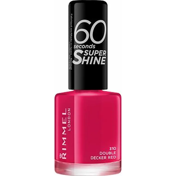 Rimmel London 60 Seconds Super Shine Schnelltrocknender Nagellack 8 ml Farbton 310 Double Decker Red