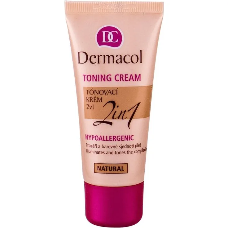 Dermacol Toning Cream 2In1 Hypoallergenic Krem Nawil Aj Cy I Podk Ad W Jednym Natural 30 ml mit pflegender Wirkung