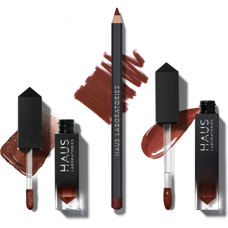 Haus Laboratories By Lady gaga: Haus Of Collections Make-Up-Set Mit Tasche, Flüssigem Lidschatten, Lipliner-Stift Und Lipgloss In 9 Sets, Vegan Und Tierversuchsfrei 3-Teiliges Spar-Set