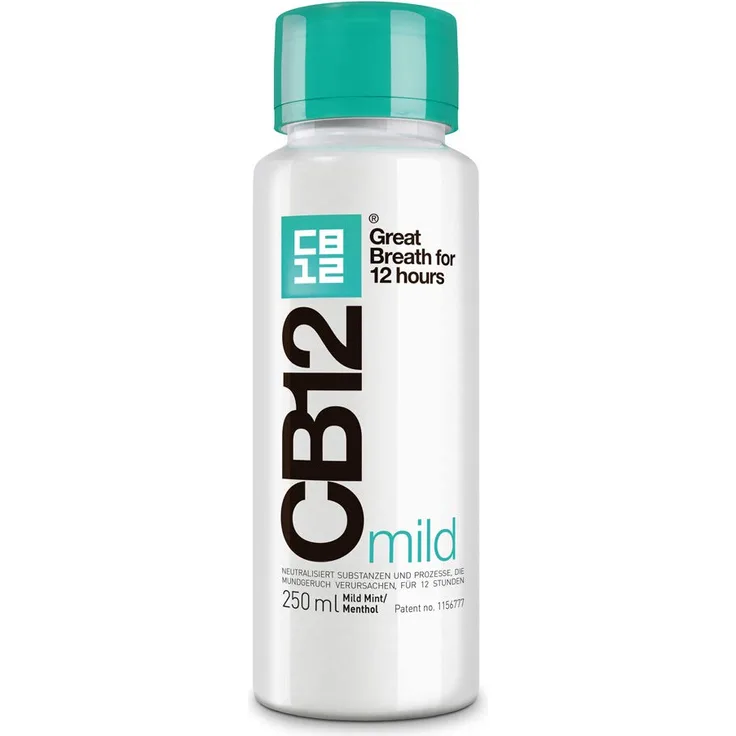 CB12 Mundspülung Menthol Mild - Mundgeruch langanhaltend neutralisieren! Patentierte Formel Klinisch bestätigt 250 ml Mundspülung