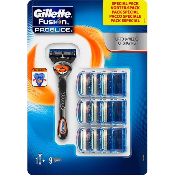 Gillette Fusion5 ProGlide Rasierer Für Männer mit 10 Rasierklingen