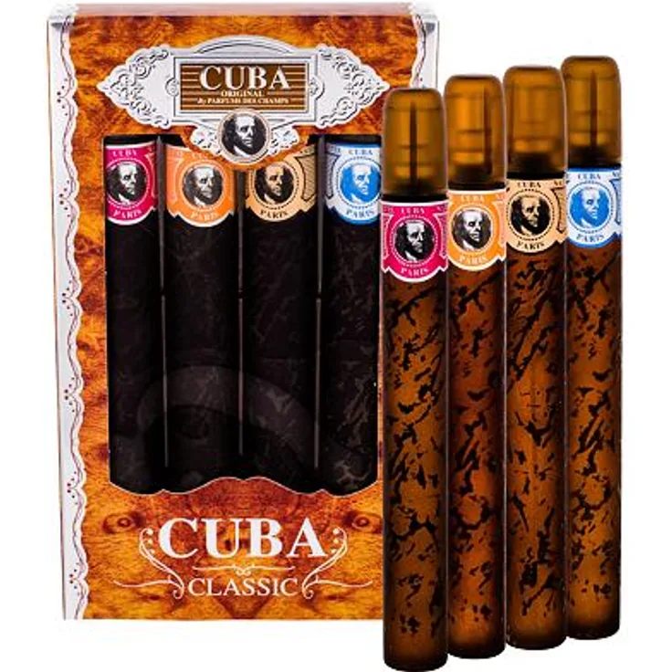 Cuba Paris Cuba Set Eau de Toilette (EdT) Gold 35 ml + EdT Blue 35 ml + EdT Red 35 ml + EdT Orange 35 ml