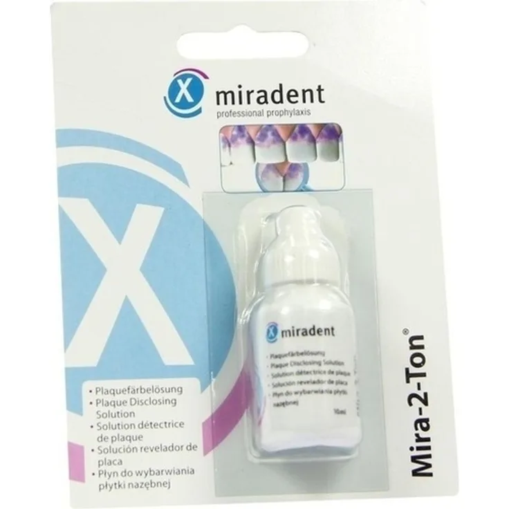 Miradent Plaquetest Lösung Mira-2-Ton 10 ml, für ein strahlend sauberes Lächeln
