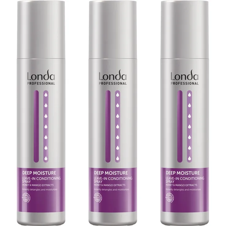 Londa Deep Moisture Leave-In Conditioning Spray 3 x 250 ml Wirkung: Pflege, Geschmeidigkeit
