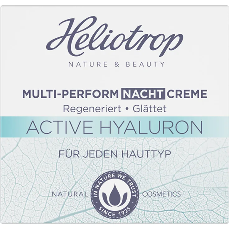 Heliotrop Active Hyaluron Nachtcreme 50 ml Nachtpflege mit feuchtigkeitsspendender Wirkung für trockene Haut