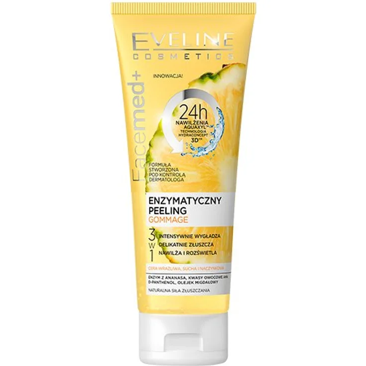 Eveline Facemed+ Enzymatisches Peeling Für Gesicht Gommage 50 ml mit reinigender Wirkung