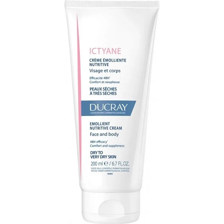Ducray Creme Ictyane Creme Emoliente Nutritiva 200 ml Tagespflege, für Damen und Herren