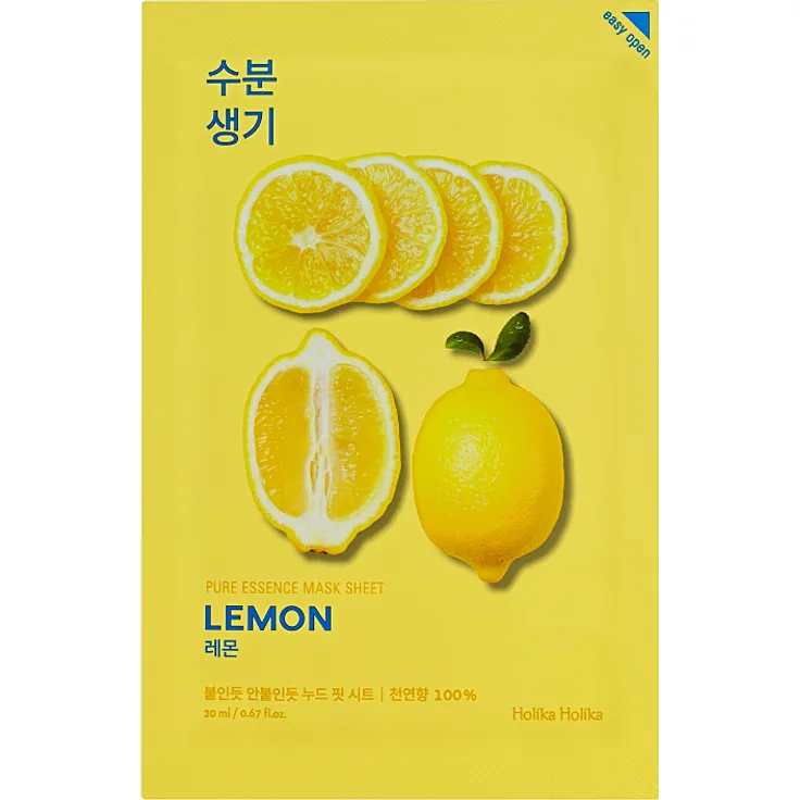 Holika Holika Pure Essence Mask Sheet Gesichtsmaske Lemon Zitrone 1 Stück