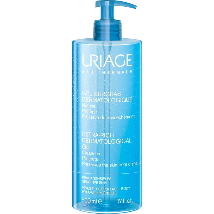 Uriage Gel Surgas Dermatologique Empfindliche Haut 500 ml, Textur: Gel, Wirkung: Anti-Aging