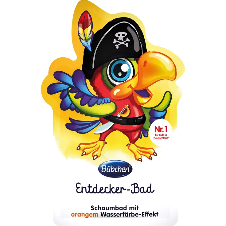 Bübchen Entdecker-Bad Badezusatz für Kinder, Schaumbad mit oranger Badefarbe,  40 ml