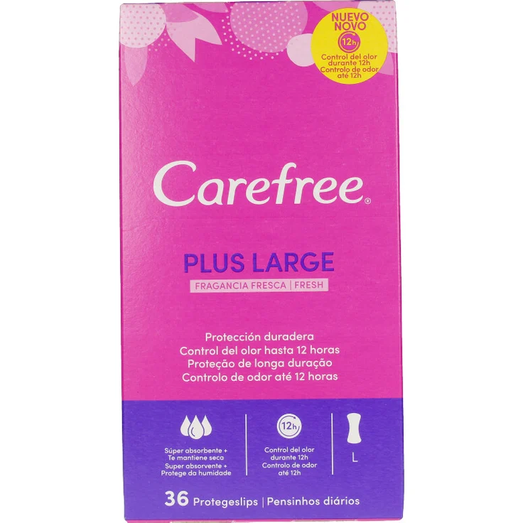 Carefree plus large maxi fresh parfümiert Slipeinlagen 36 Stück – Bild 1