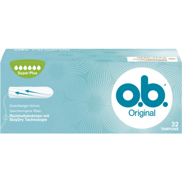 o.b. Original Super Plus Tampons für extra Tragekomfort und zuverlässigen Schutz während der Periode 32 Stück - Preisvergleich