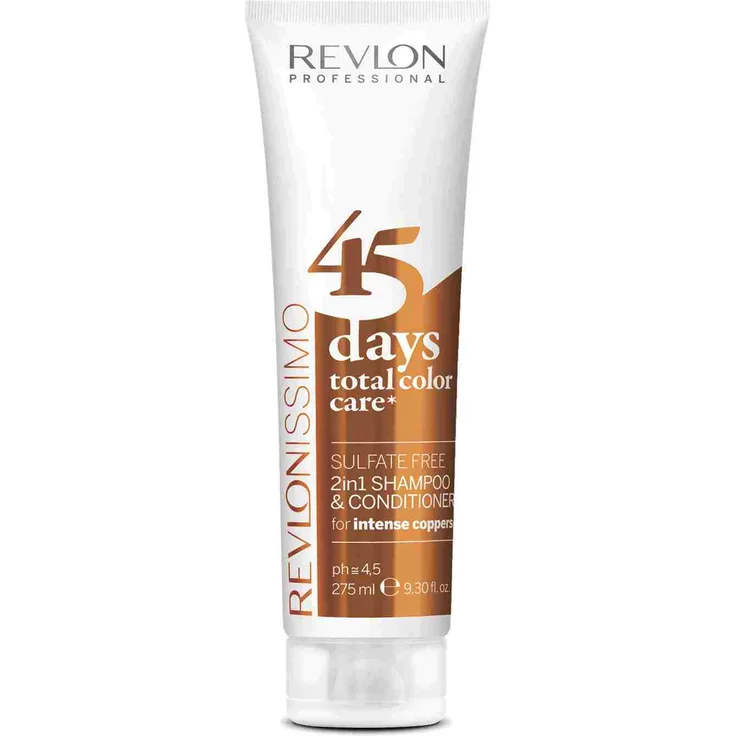 Revlon Revlonissimo 45 Days Total Color Care Sulfate Free Conditioning Shampoo Intense Copper 275 ml