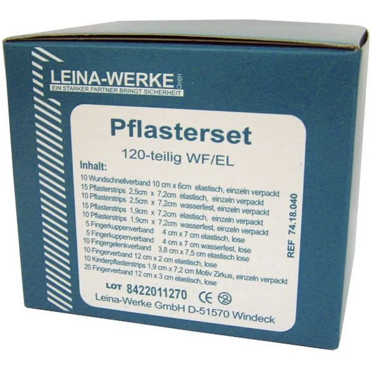 Leina Pflaster-Set wasserfest 120er-Pack, in 6 Größen, wasserabweisend