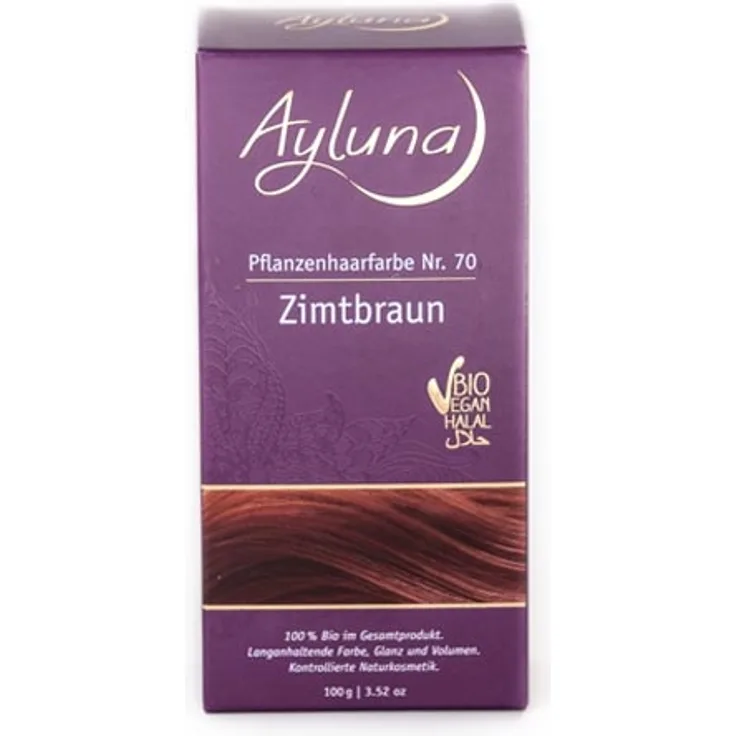 Ayluna Pflanzenhaarfarbe Nr.70 Zimtbraun 100g