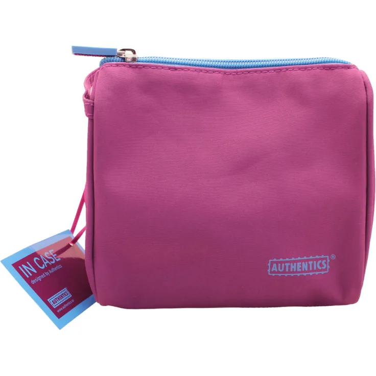 Authentics In Case Kosmetiktasche Small Microfaser Violett Blau 15x15x7 cm
