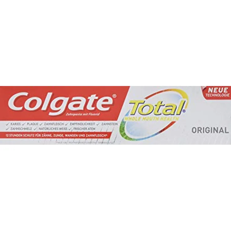 Colgate Total Original 75 ml, antibakterielle Zahnpflege, saubere & gesunde Zähne