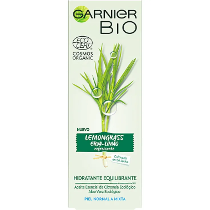 Garnier BIO ECOCERT lemongrass crema hidratante 50 ml mit feuchtigkeitsspendender Wirkung für trockene Haut