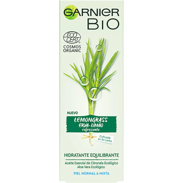 Garnier BIO ECOCERT lemongrass crema hidratante 50 ml mit feuchtigkeitsspendender Wirkung für trockene Haut