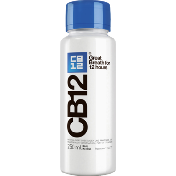 CB12 Mund Spüllösung 250 ml, gewährleistet einen angenehmen Atem 12 Stunden lang