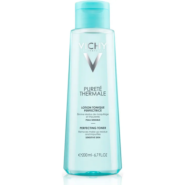 Vichy Lotion Purete Thermale Perfektionierende Lotion Tonic 200 ml, reinigende und feuchtigkeitsspendende Wirkung