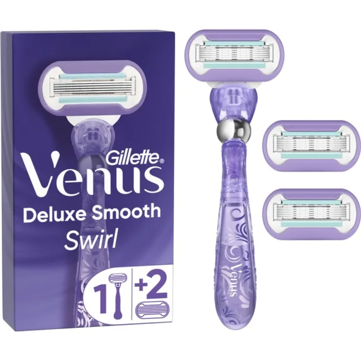 Gillette Venus Swirl Nassrasierer für Damen mit 3 Rasierklingen