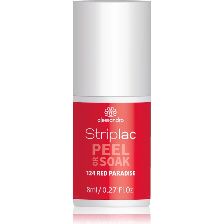 Alessandro Striplac Peel or Soak 124 Red Paradise 8 ml, Farbton: Rot – Bild 1