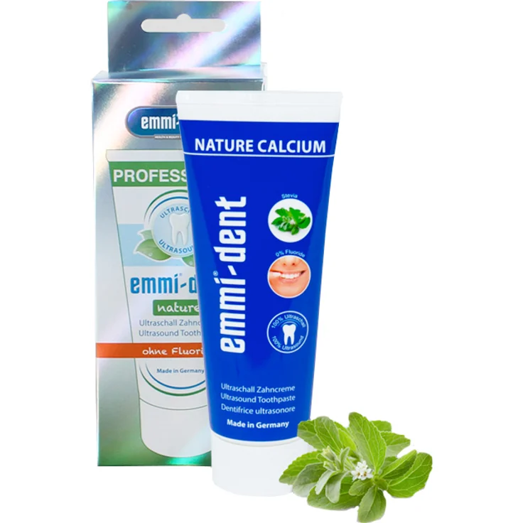 Emmi-dent Ultraschall-Zahncreme Nature Calcium für sensible Zähne, 75 ml – Bild 2