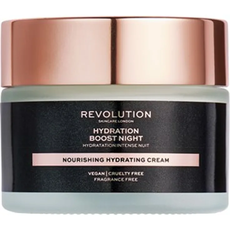 Revolution Skincare Gesichtspflege Moisturiser Hydration Boost Night Nourishing Hydrating Cream 50 ml, feuchtigkeitsspendende Wirkung
