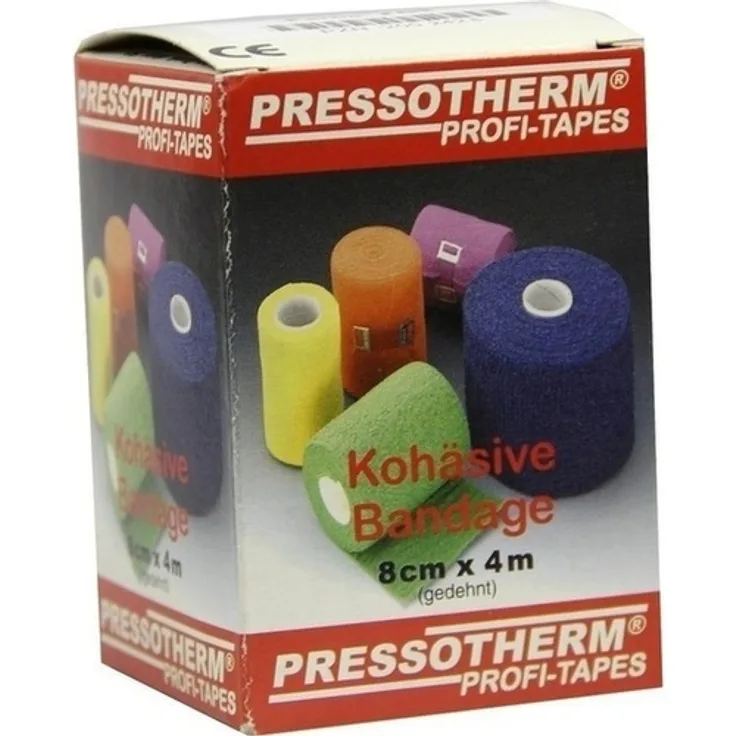 ABC Apotheken-Bedarfs-Center Pressotherm Kohäsive Bandage 8 cmx4 m rot 1 St.