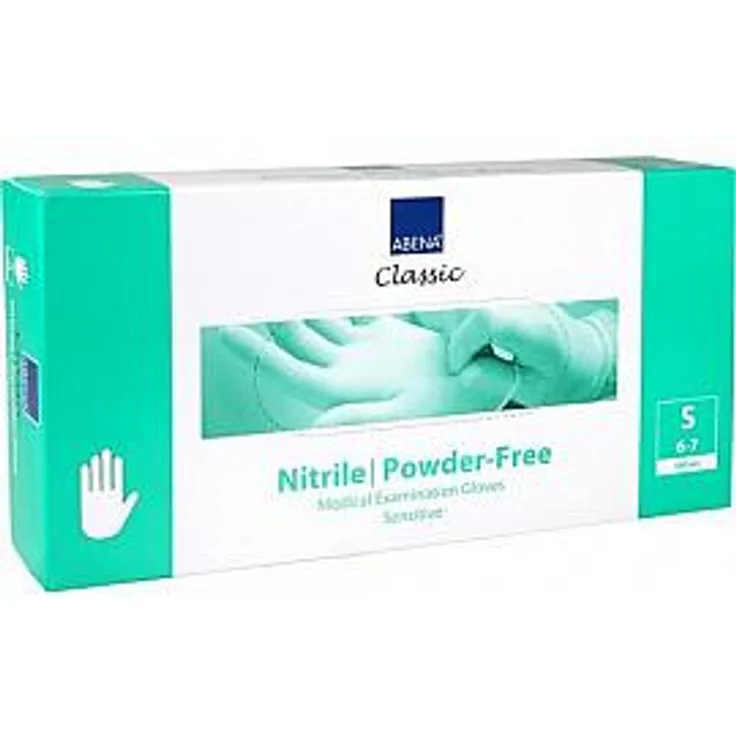 Abena Nitril U.Handschuhe unster.puderfrei S weiß 100 Stück