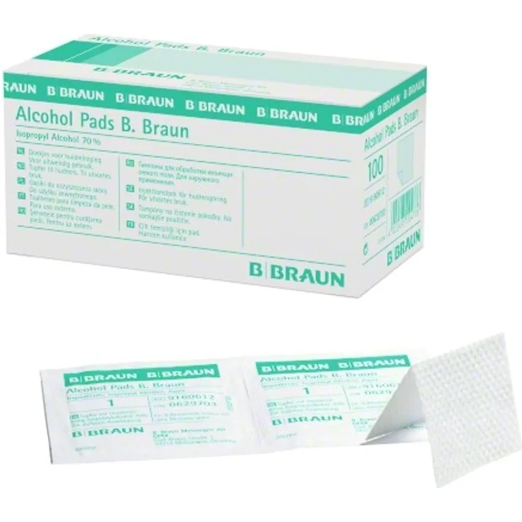 B. Braun Melsungen Alcohol Pads B. Braun (Alkoholtupfer) - 100 Stück