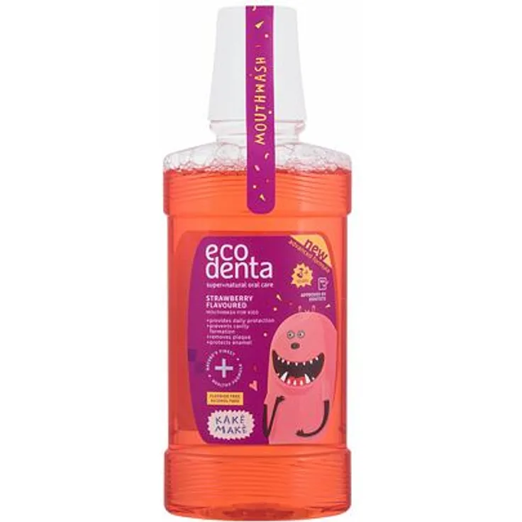 Ecodenta Super+Natural Oral Care Strawberry Mundwasser mit Erdbeergeschmack 250 ml