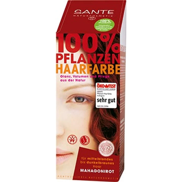 Sante Pflanzen-Haarfarbe mahagonirot 100 g – Bild 1