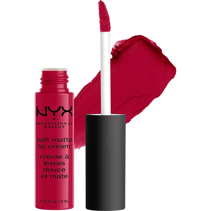 Nyx Professional Makeup Soft Matte Lip Cream, Cremiges Und Mattes Finish, Hochpigmentiert, Langanhaltend, Vegane Formel, Farbton: Monte Carlo 8 ml – Bild 1
