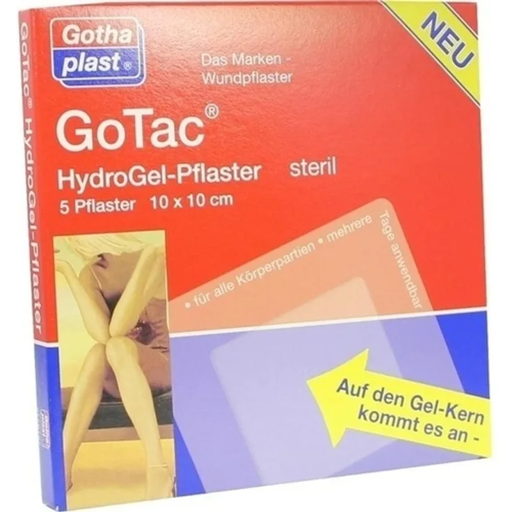 Gothaplast GOTAC HydroGel-Pflaster L 10x10 cm steril 5 St.