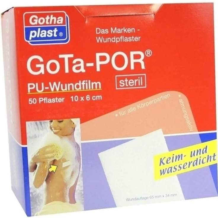Gothaplast Gota-Por PU Wundfilm 10x6 cm steril Pflaster 50 St.