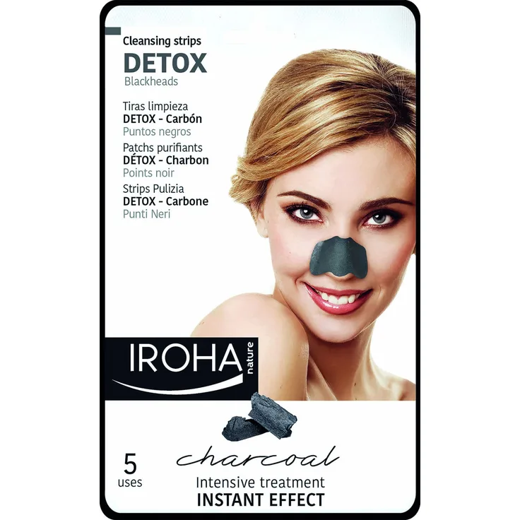 Iroha Gesichtsreiniger Detox Charcoal Black Iroha Menge: 5 Einheiten, für Damen und Herren