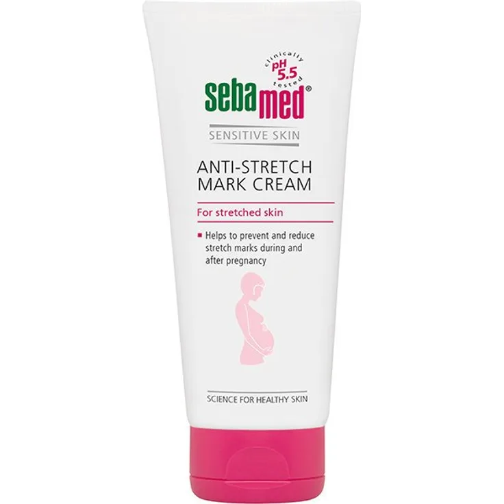 Sebamed Sensitive Skin Antistretch Mark Cream Creme Gegen Dehnungsstreifen 200 ml