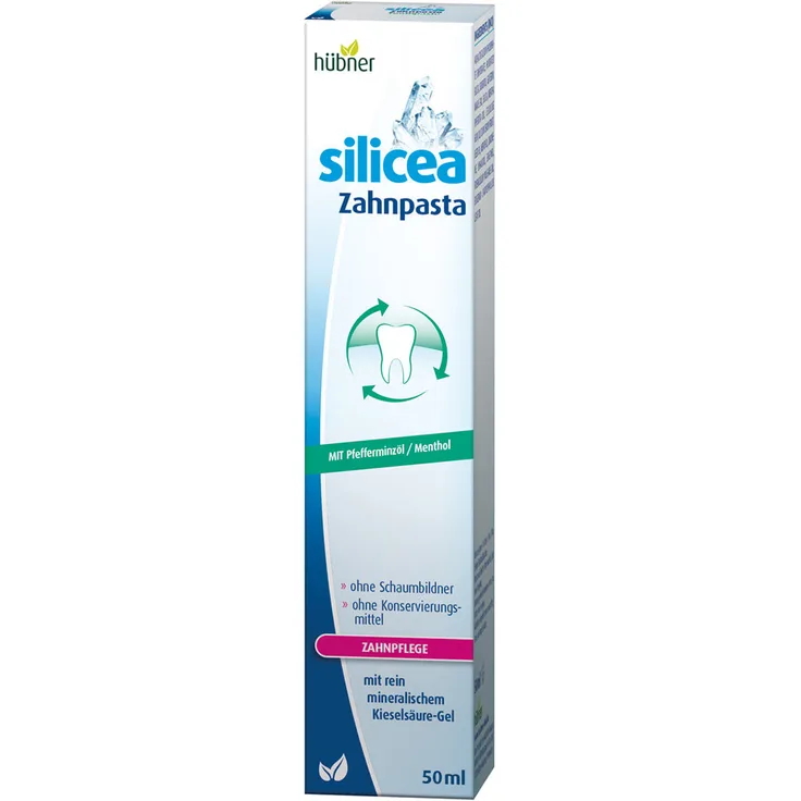 Hübner Silicea Mit Pfefferminzöl 50 ml, für saubere Zähne & frischen Atem