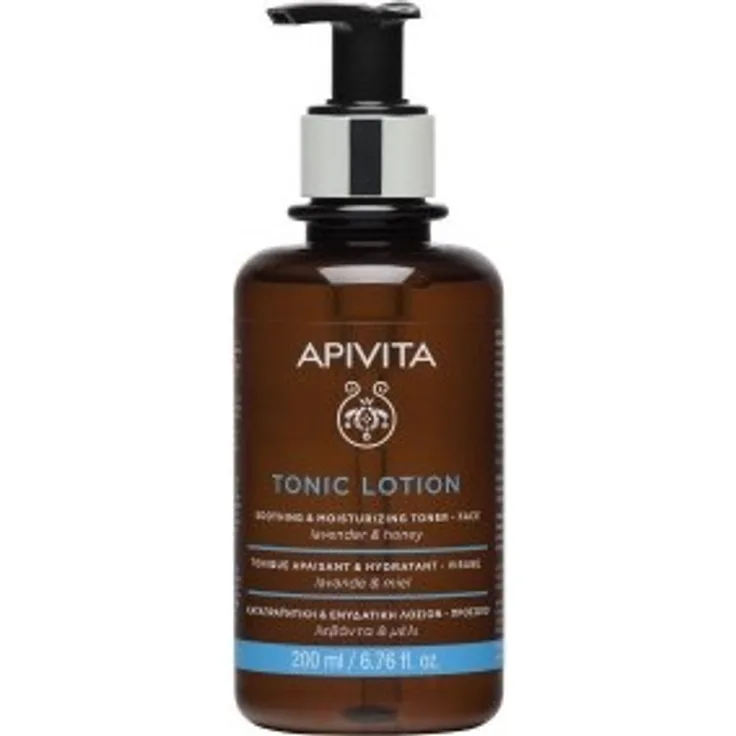 Apivita Face Care Cleanser Toning Lotion with Honey & Lavender Alle Hauttypen 200 ml, Textur: Creme, 