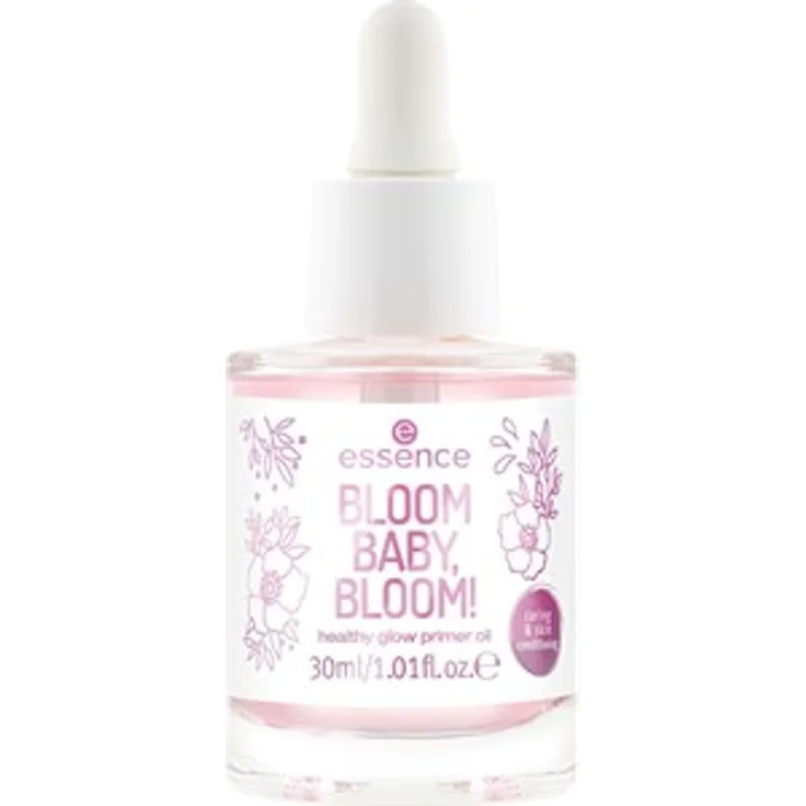 Essence Teint Make-up Highlighter BLOOM BABY, BLOOM! Healthy Glow Primer Oil Nr. 01 Violet It Bloom 30 ml