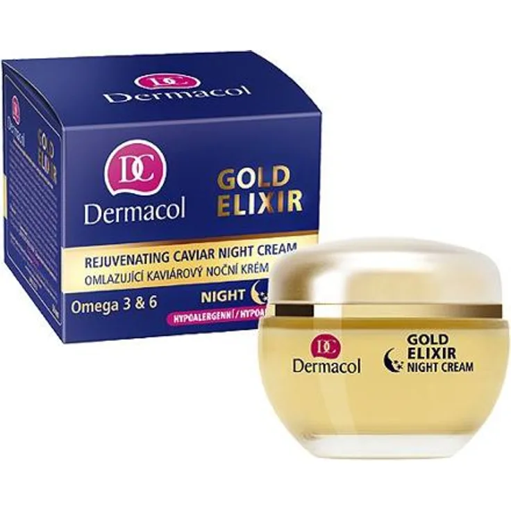 Dermacol gold Elixir Regenerierende Nachtcreme gegen Falten 50 ml Nachtpflege für Damen und Herren
