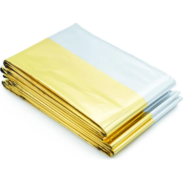 Flexeo Rettungsdecke 10er-Pack, Größe 160 x 210, aus Polyester