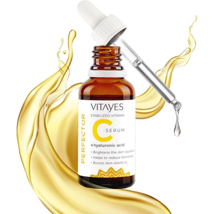Perfector, Vitamin C Serum, mit Hyaluronsäure 30 ml mit Lifting Wirkung für ein ausgeglichenes Hautbild