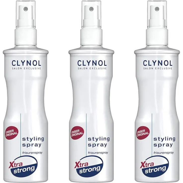 Clynol Xtra Strong Styling Spray 3 x 250 ml