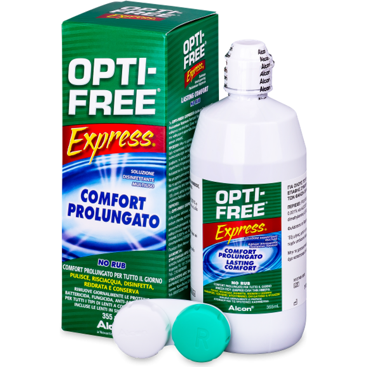OPTI-FREE Express 355 ml All-in-One-Lösung zur Reinigung, Desinfektion & Aufbewahrung